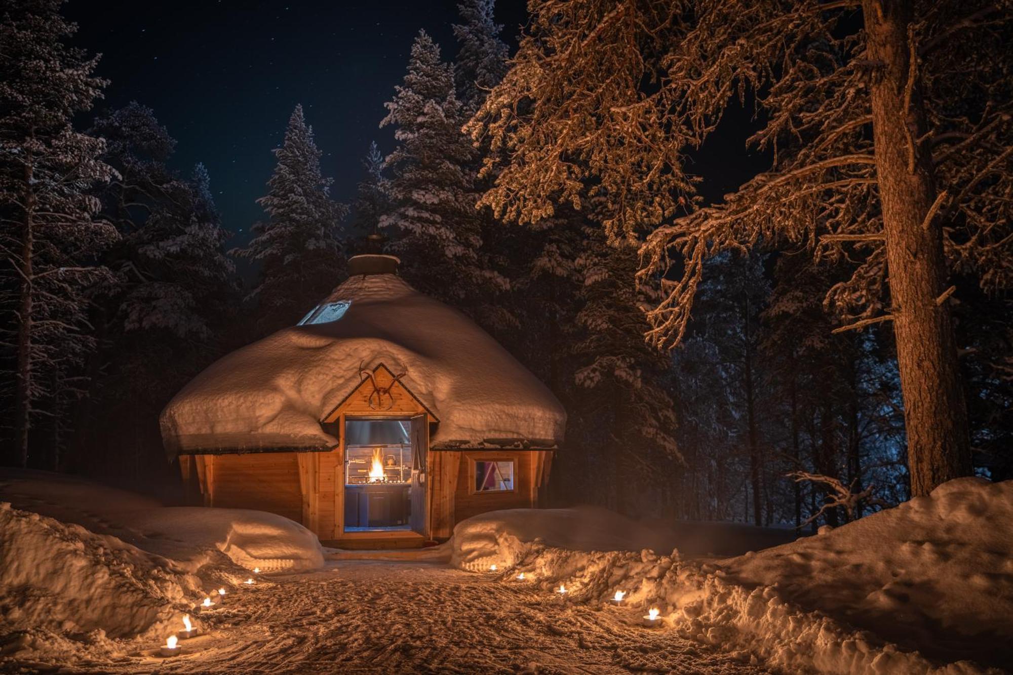 Kuukkeli Log Houses Aurora Resort Saariselkä Exterior foto