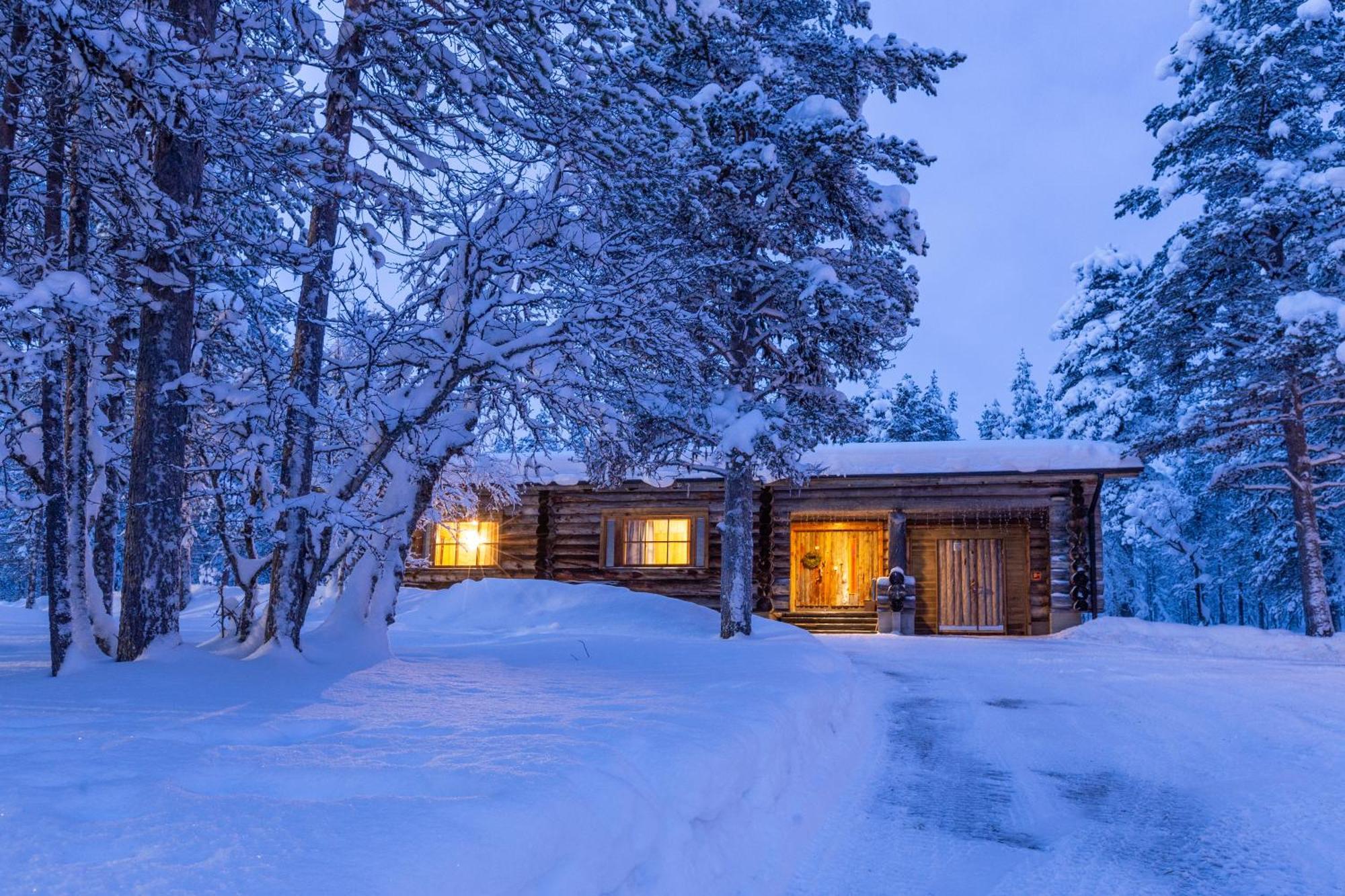 Kuukkeli Log Houses Aurora Resort Saariselkä Exterior foto